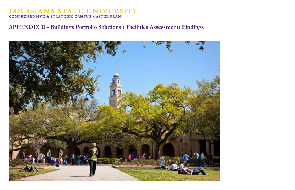 Louisiana State University Comprehensive & Strategic Campus Master Plan