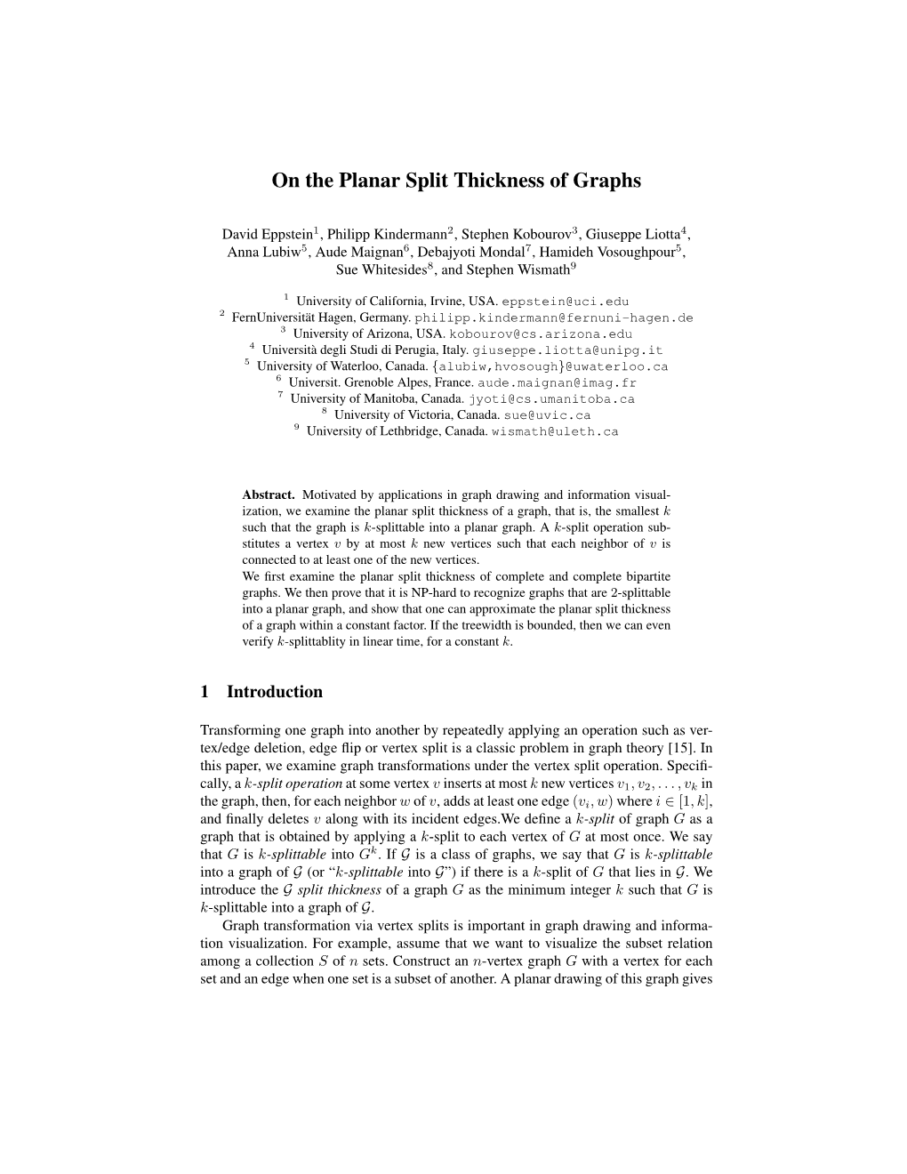 On the Planar Split Thickness of Graphs