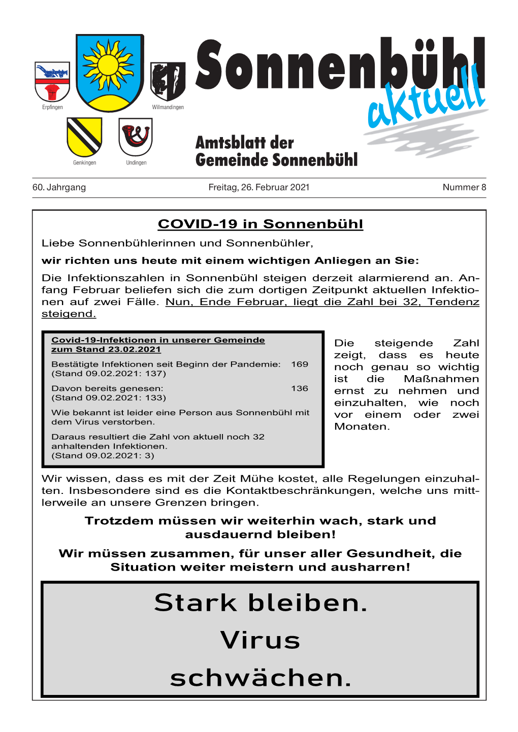 Aktuell Amtsblatt Der Genkingen Undingen Gemeinde Sonnenbühl