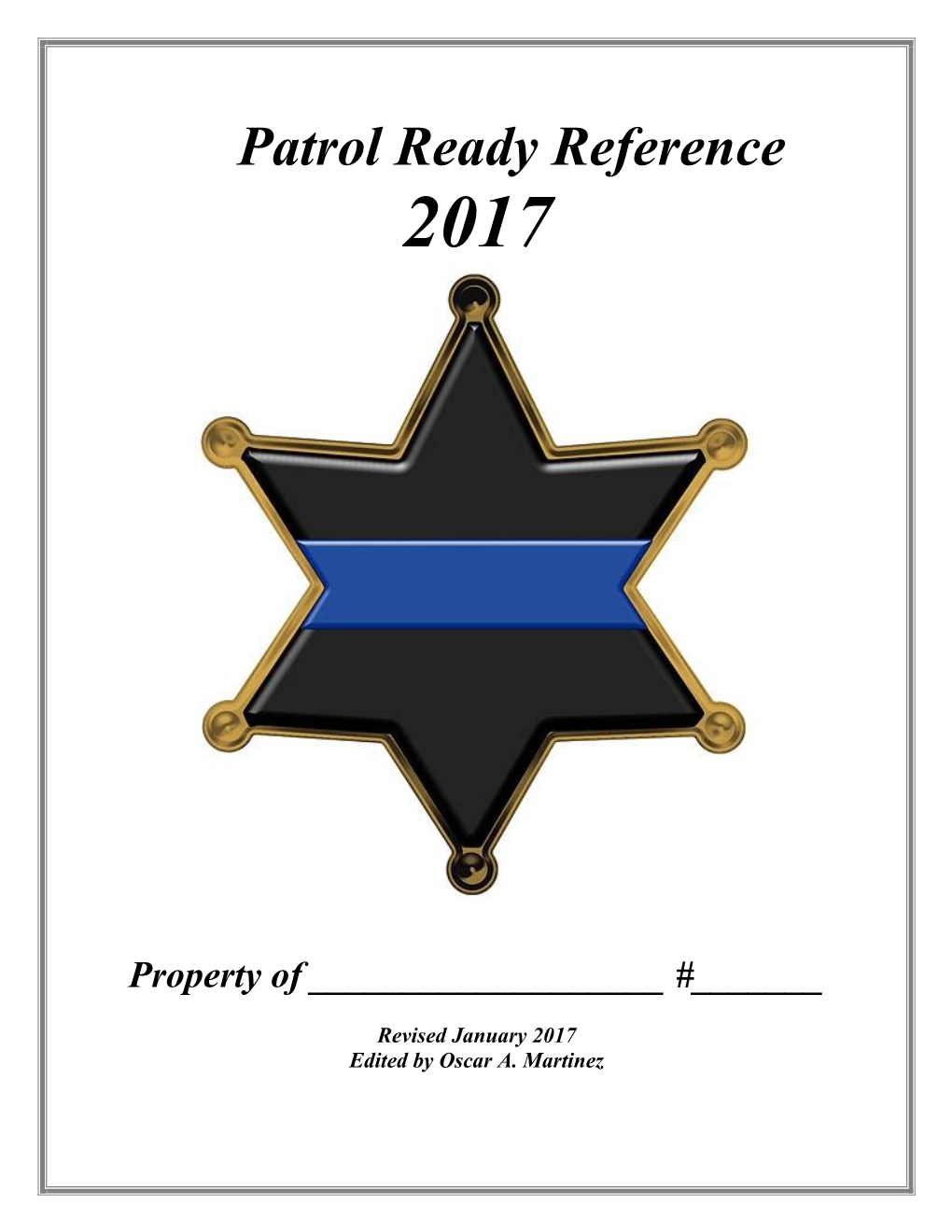 Patrol Ready Reference 2017