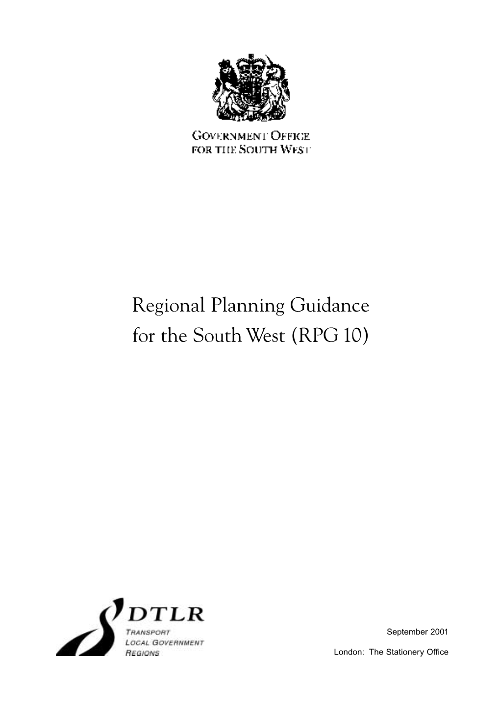 Regional Planning Guidance for the South West (RPG10)