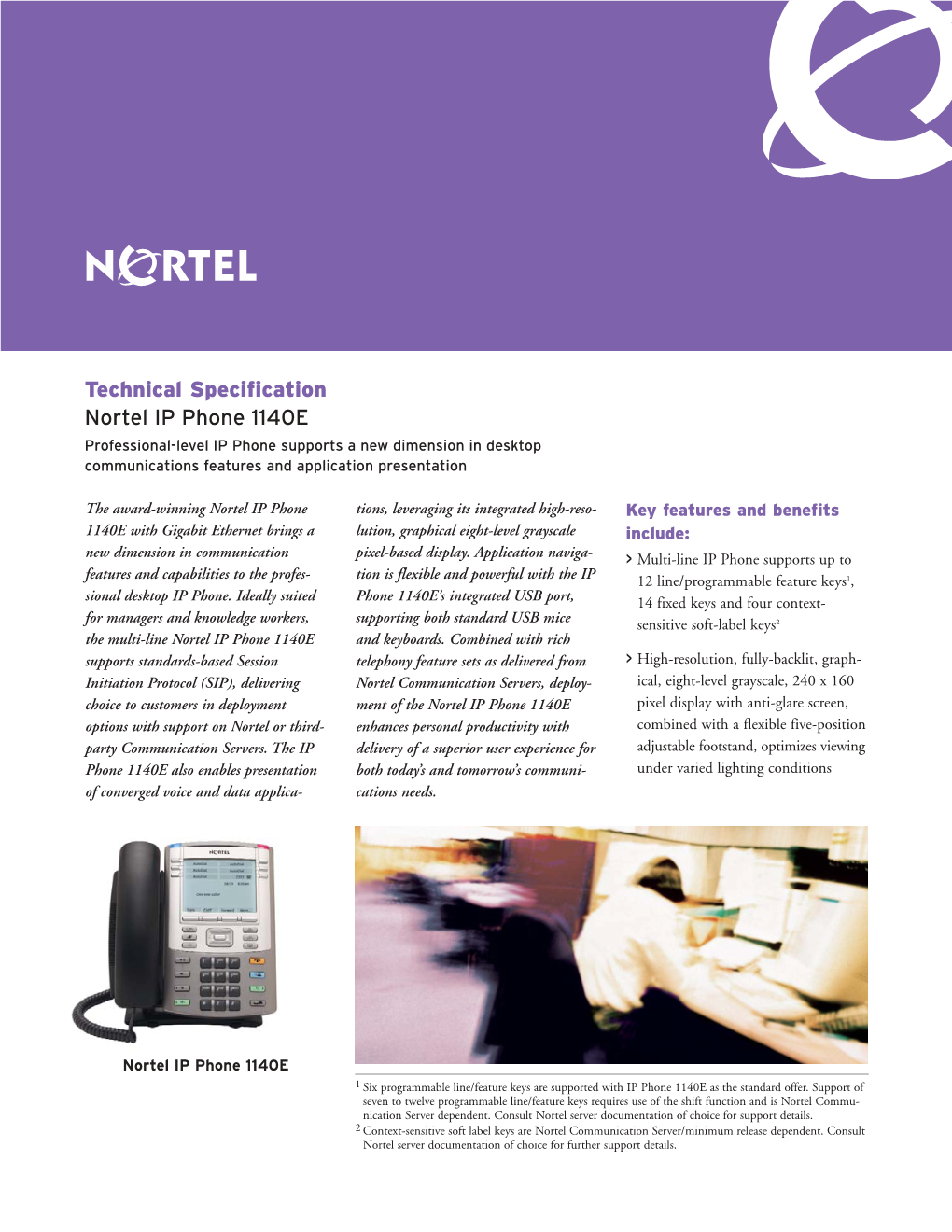 Nortel IP Phone 1140E Technical Specifications