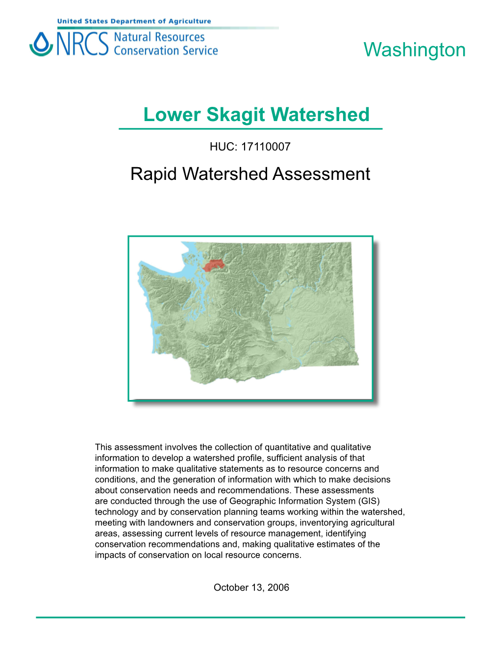 Lower Skagit Watershed Washington