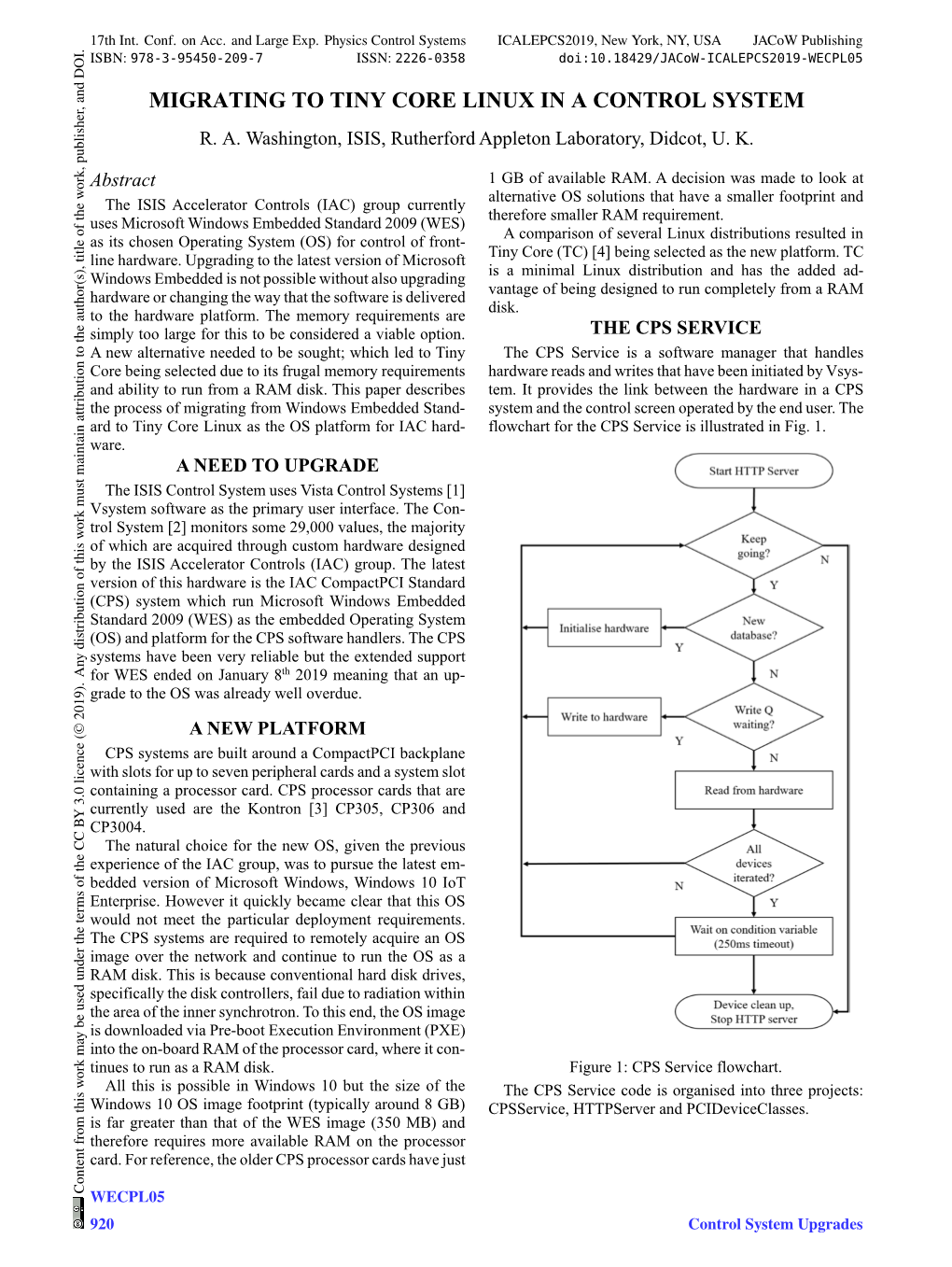 Migrating to Tiny Core Linux in a Control System R