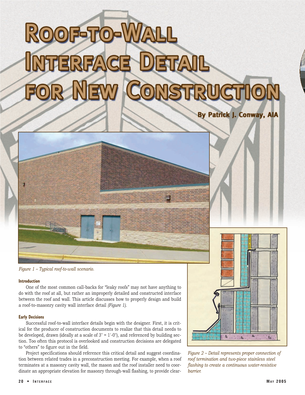 Roof-To Wall Interface Detail for New Construction