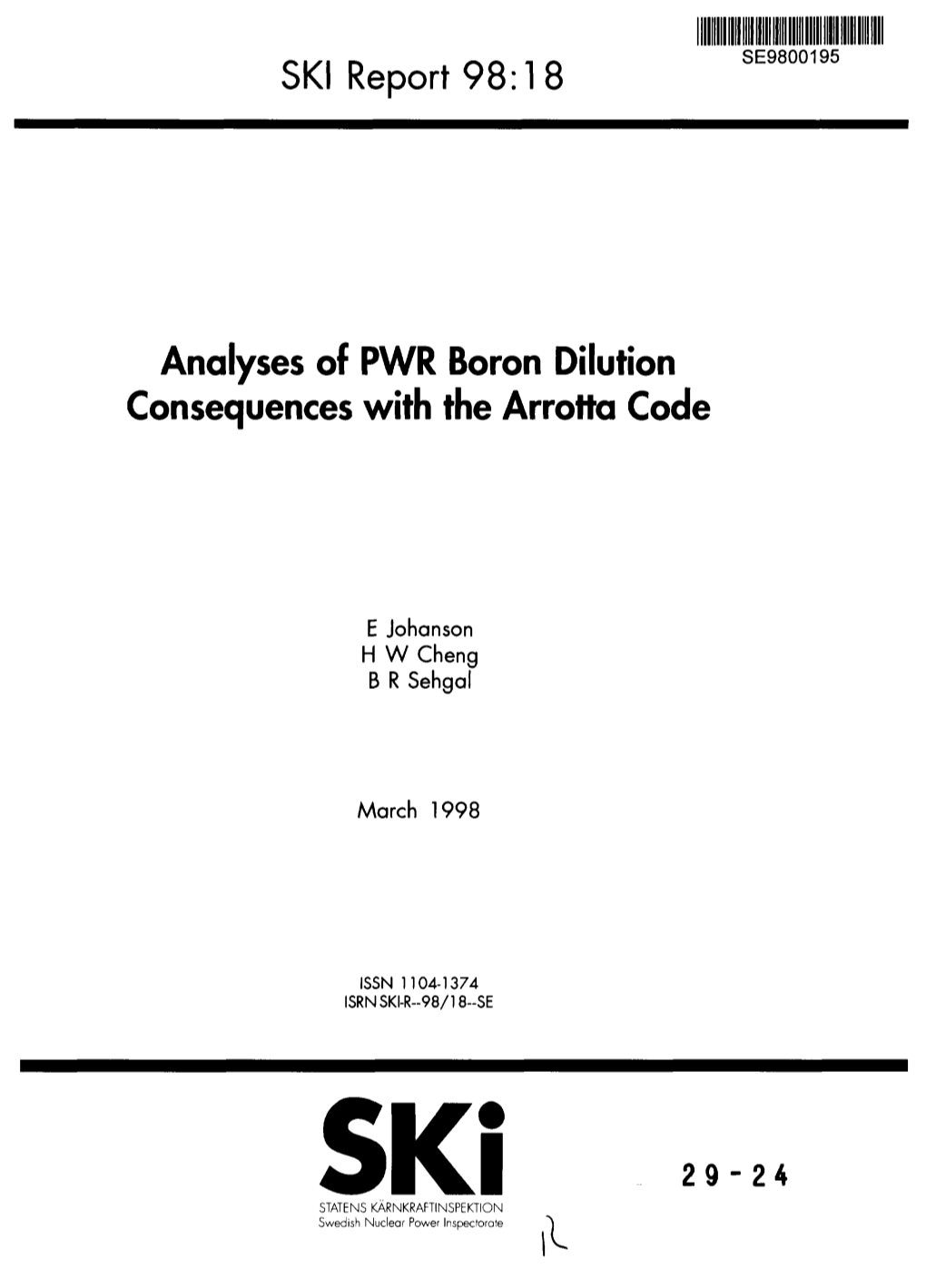 Analyses of PWR Boron Dilution Consequences with the Arrotta Code