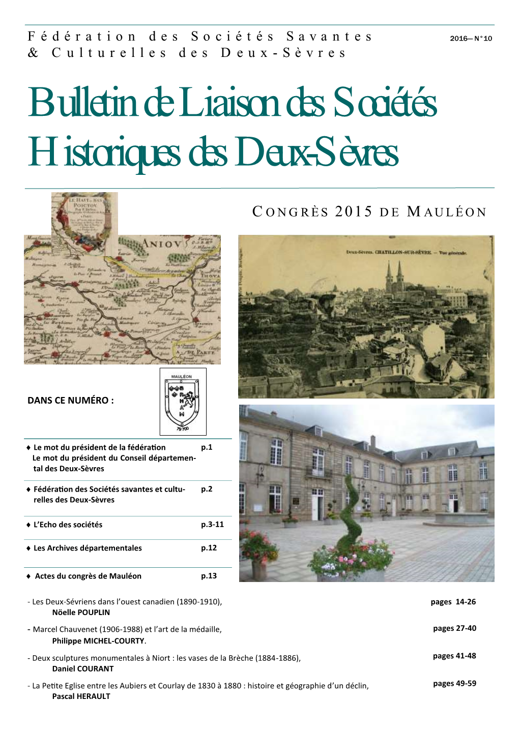 Bulletin De Liaison Des Sociétés Historiques Des Deux-Sèvres