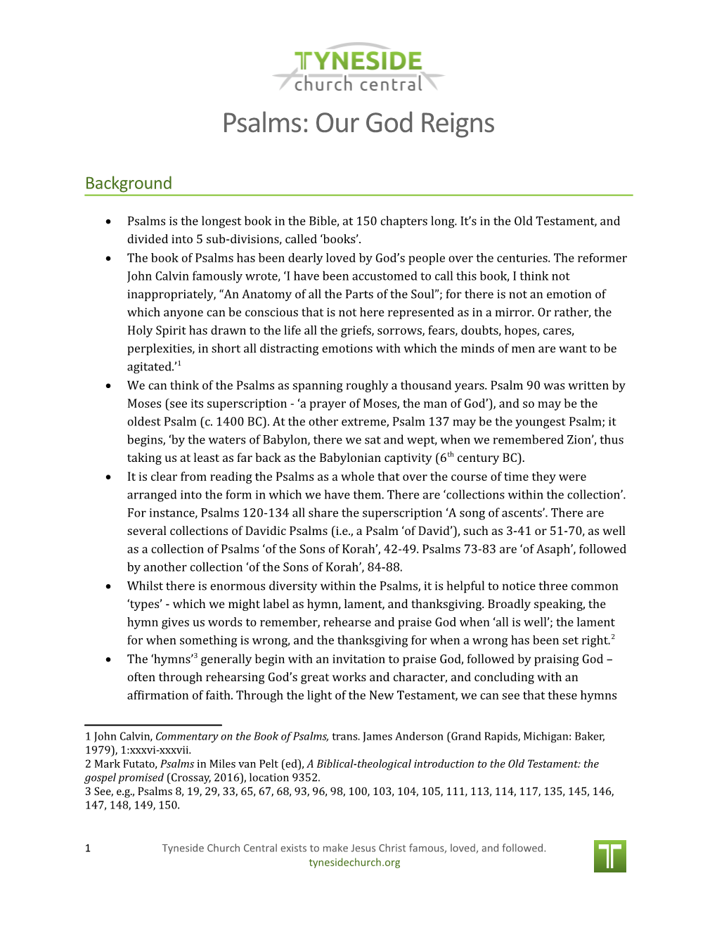 Psalms: Our God Reigns