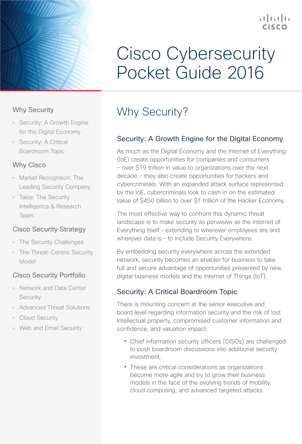 Cisco Cybersecurity Pocket Guide 2016