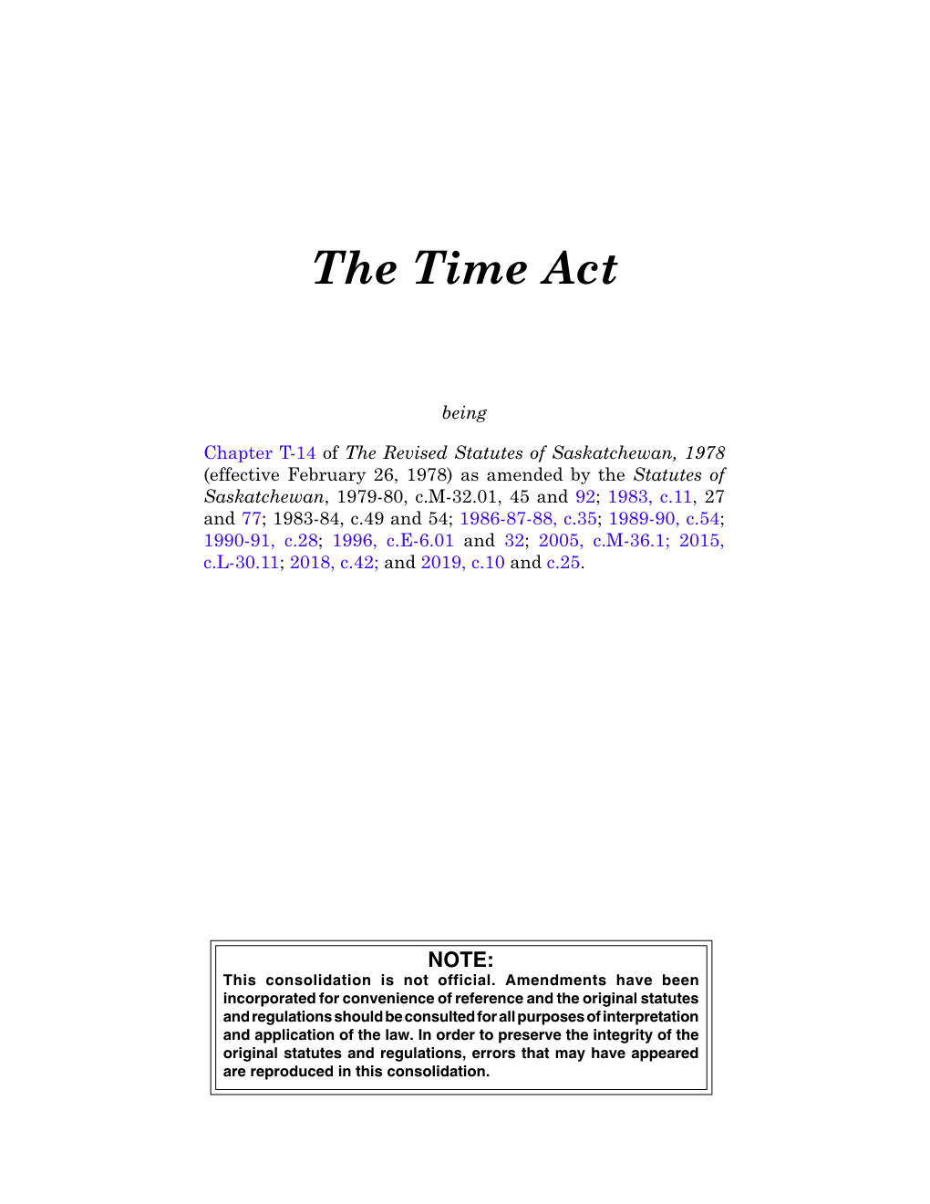 The Time Act