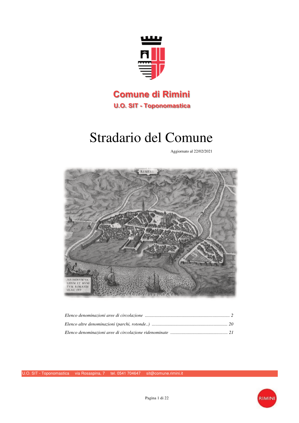 Stradario Comunale