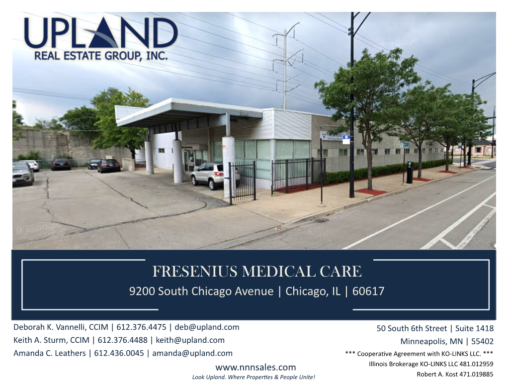 FRESENIUS MEDICAL CARE 9200 South Chicago Avenue | Chicago, IL | 60617