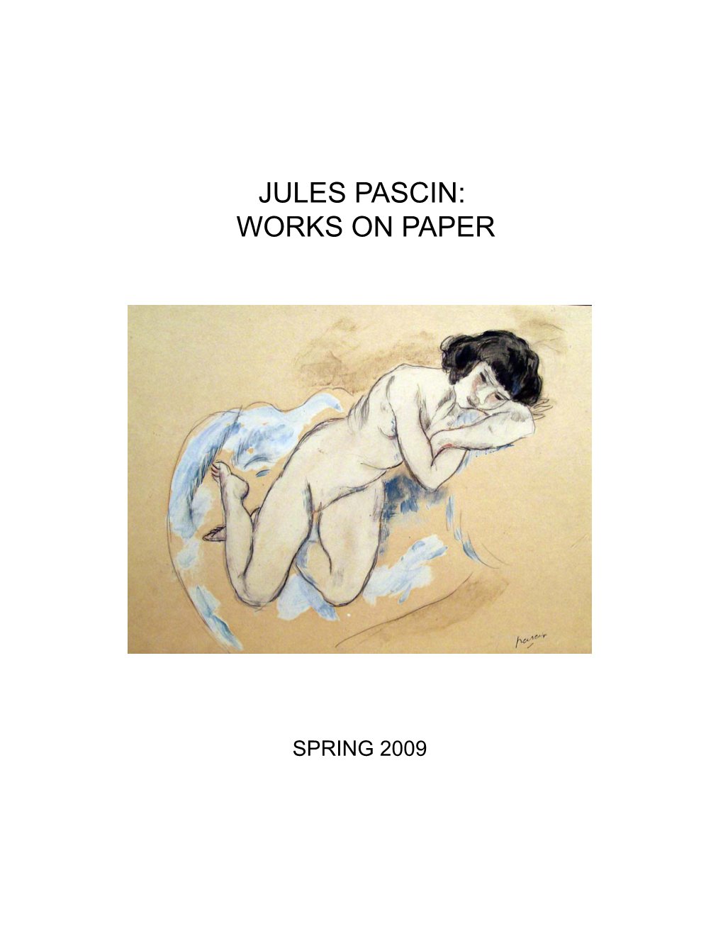 Jules Pascin: Works on Paper