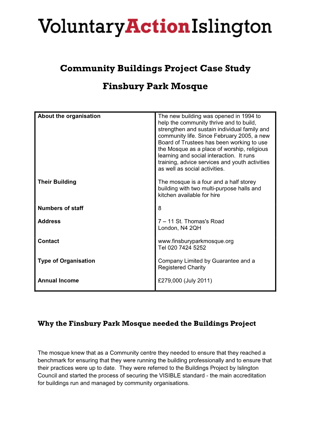 Case Study Finsbury Park Mosque Final Approved1