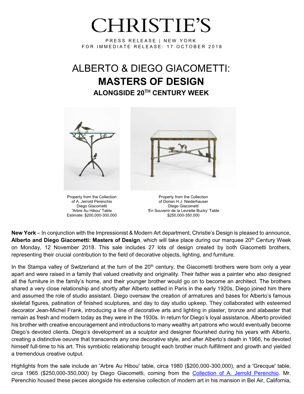 Alberto & Diego Giacometti