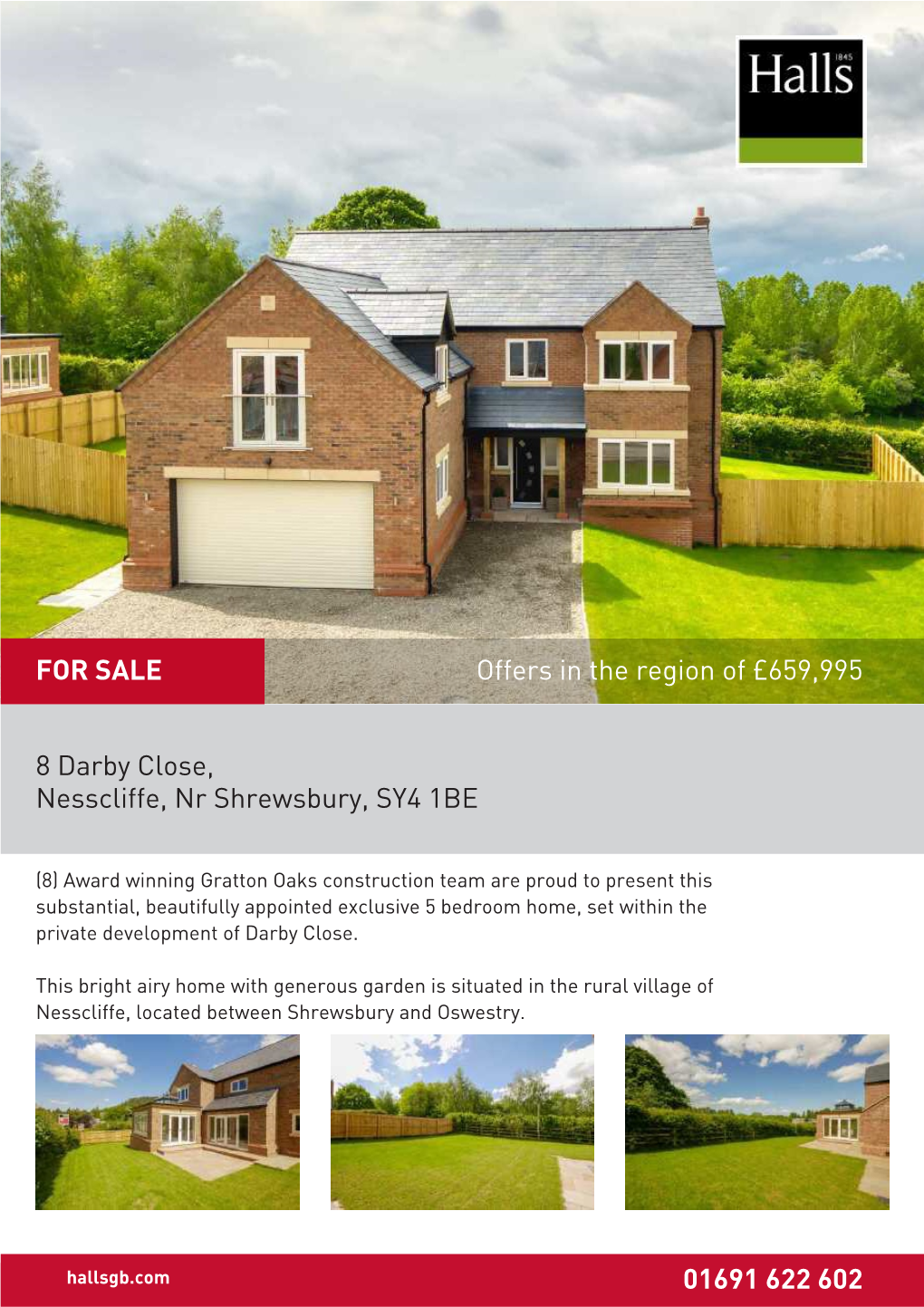 8 Darby Close, Nesscliffe, Nr Shrewsbury, SY4 1BE