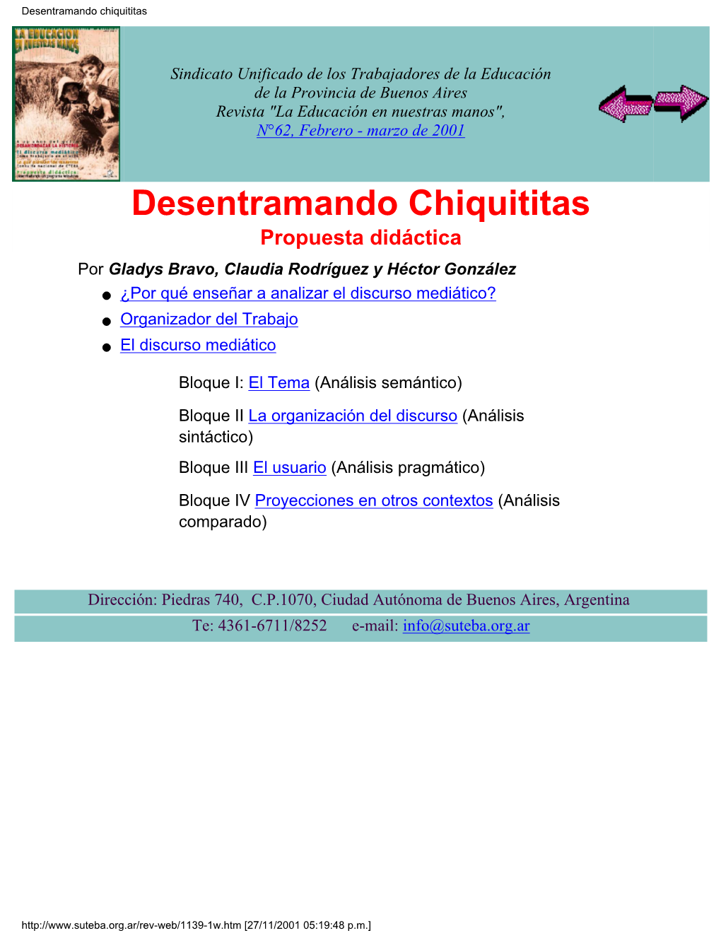 Desentramando Chiquititas