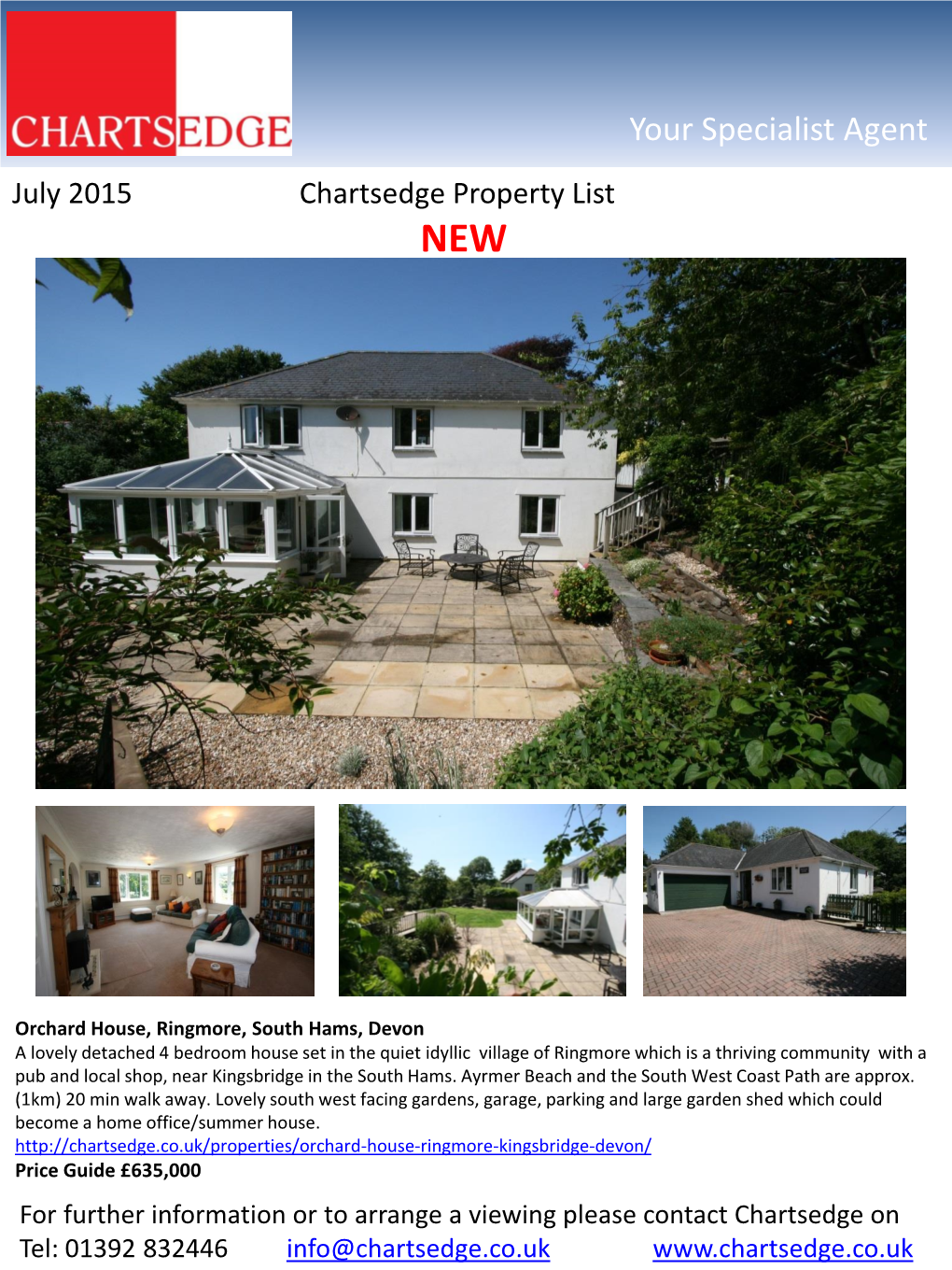 Your Specialist Agent July 2015 Chartsedge Property List NEW