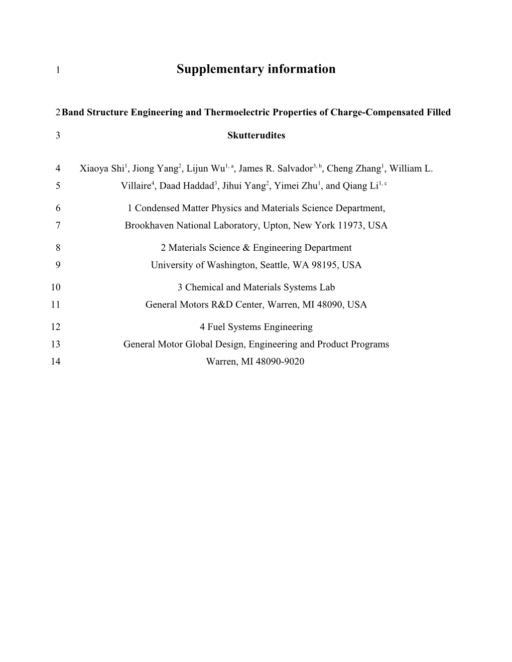 Band Structure Engineering and Thermoelectric Properties of Charge-Compensated Filled