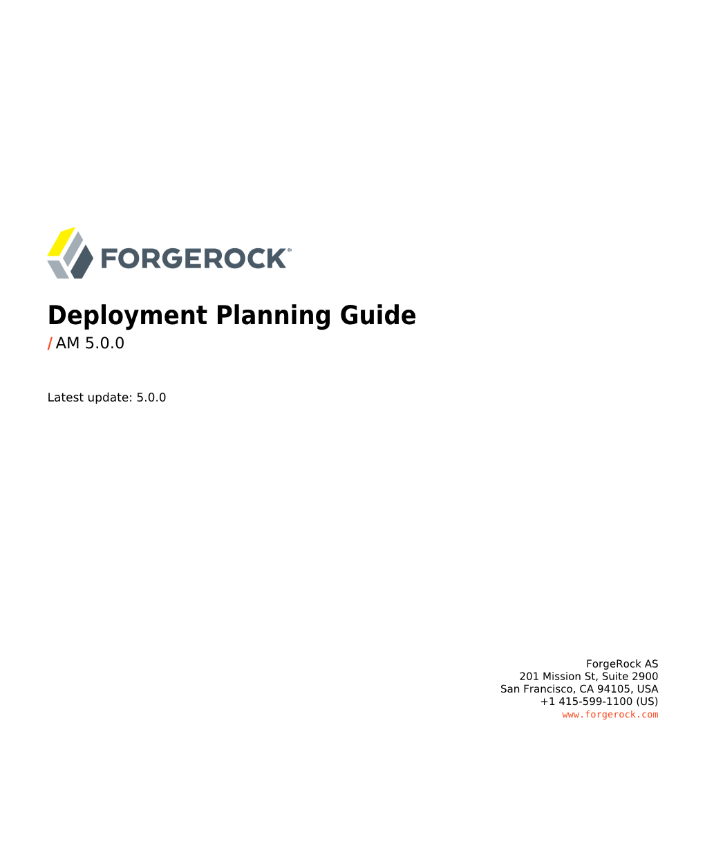 Deployment Planning Guide / AM 5.0.0