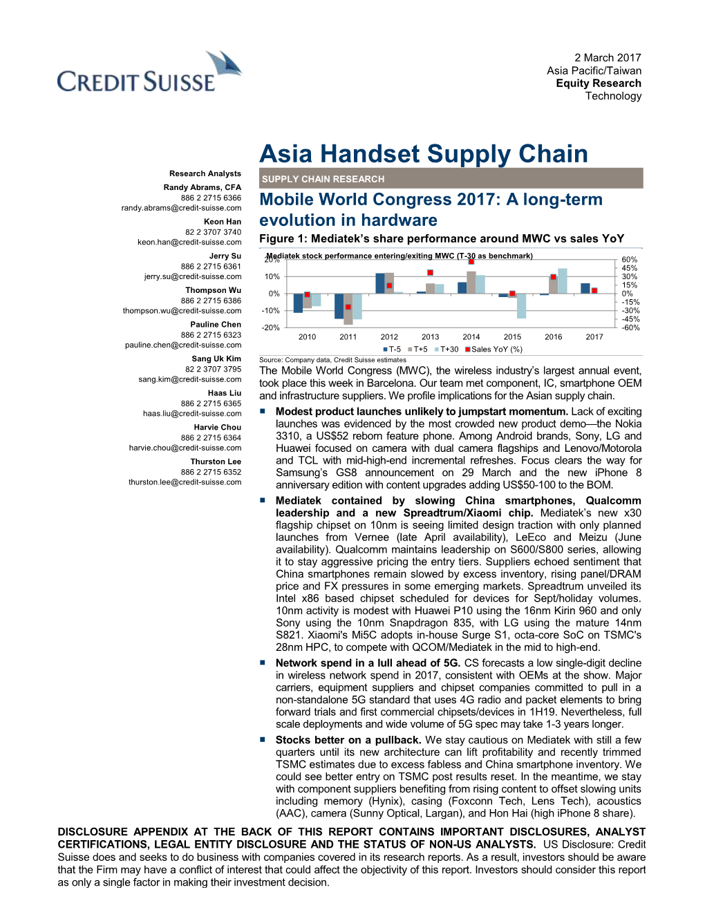 Asia Handset Supply Chain