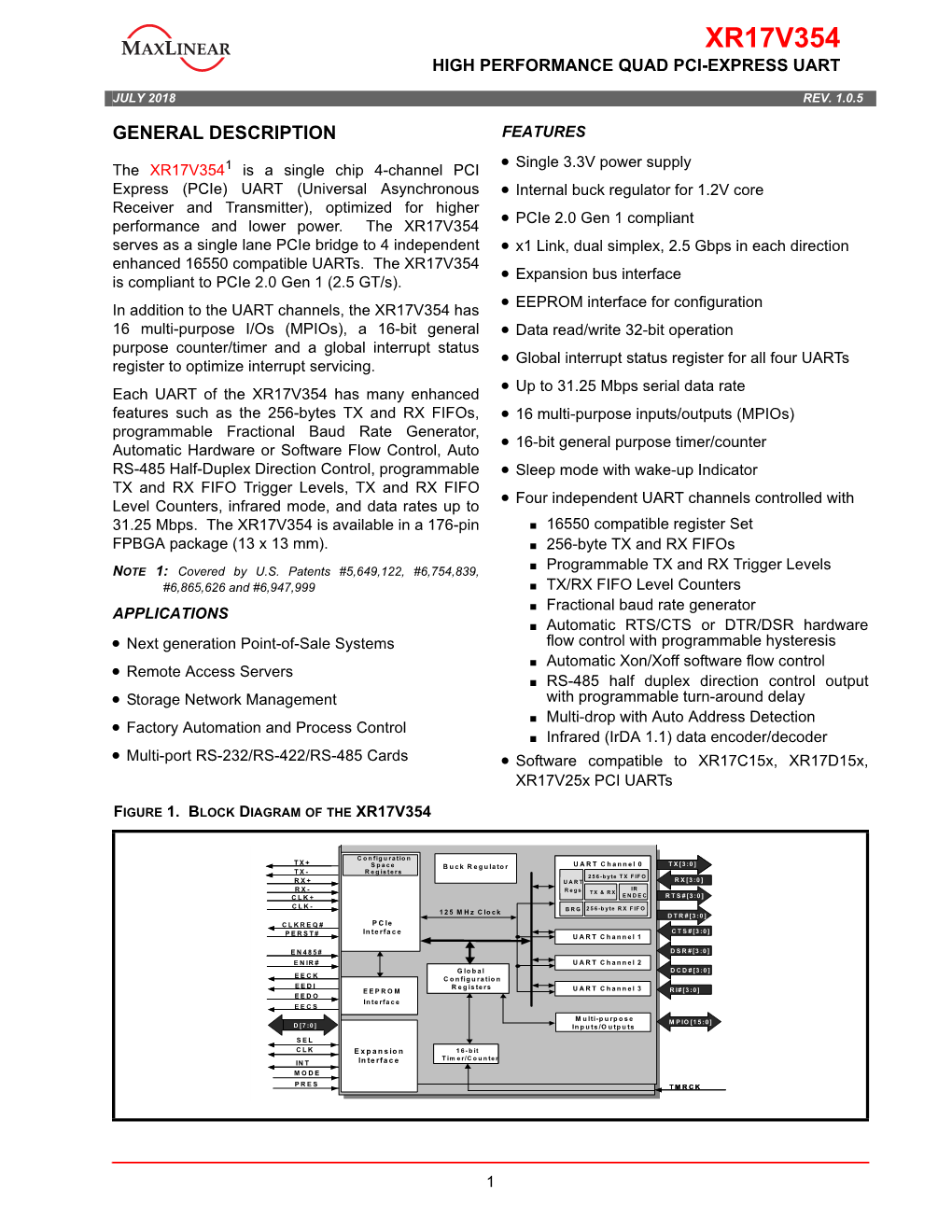 XR17V354 Data Sheet