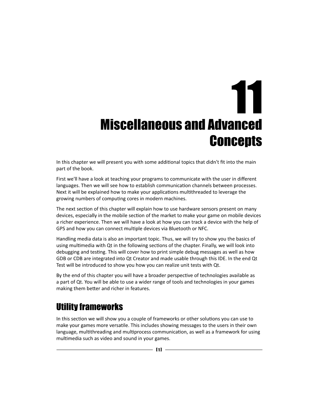 Miscellaneous and Advanced Concepts