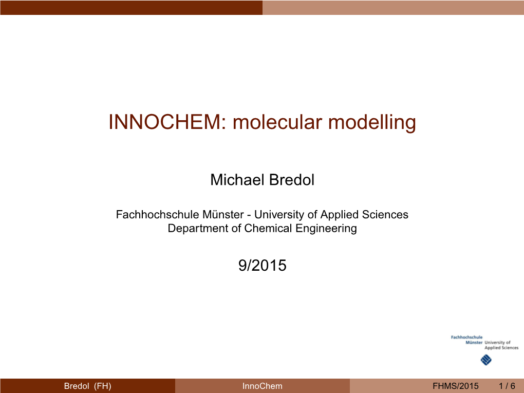 Molecular Modelling