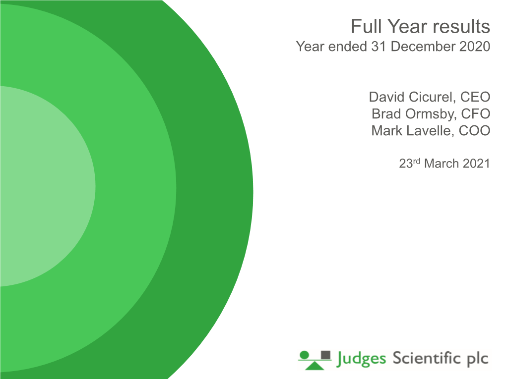 JDG 2020 Results Presentation