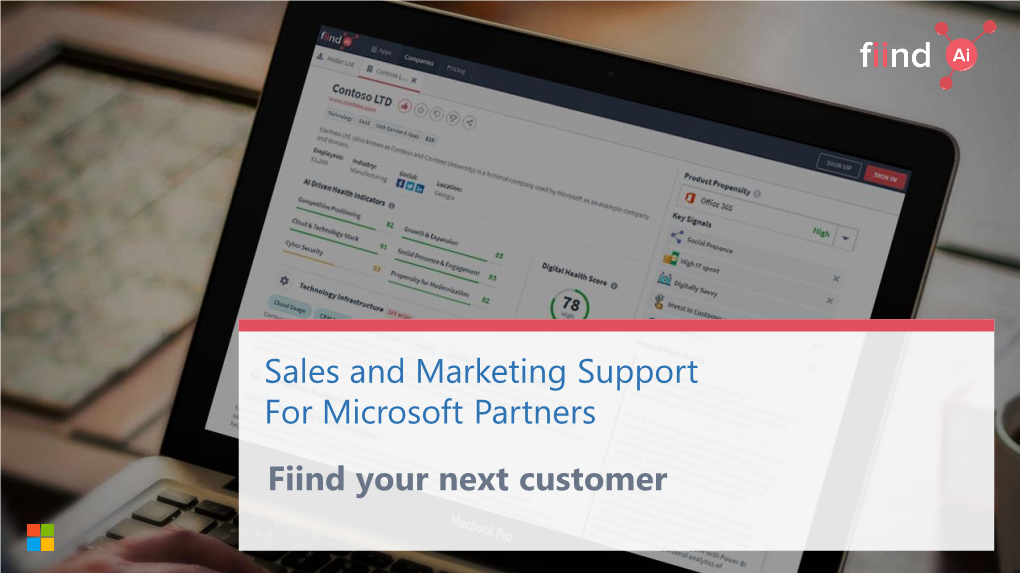 Sales and Marketing Support for Microsoft Partners Fiind Your Next Customer Fiind Playbook Modules