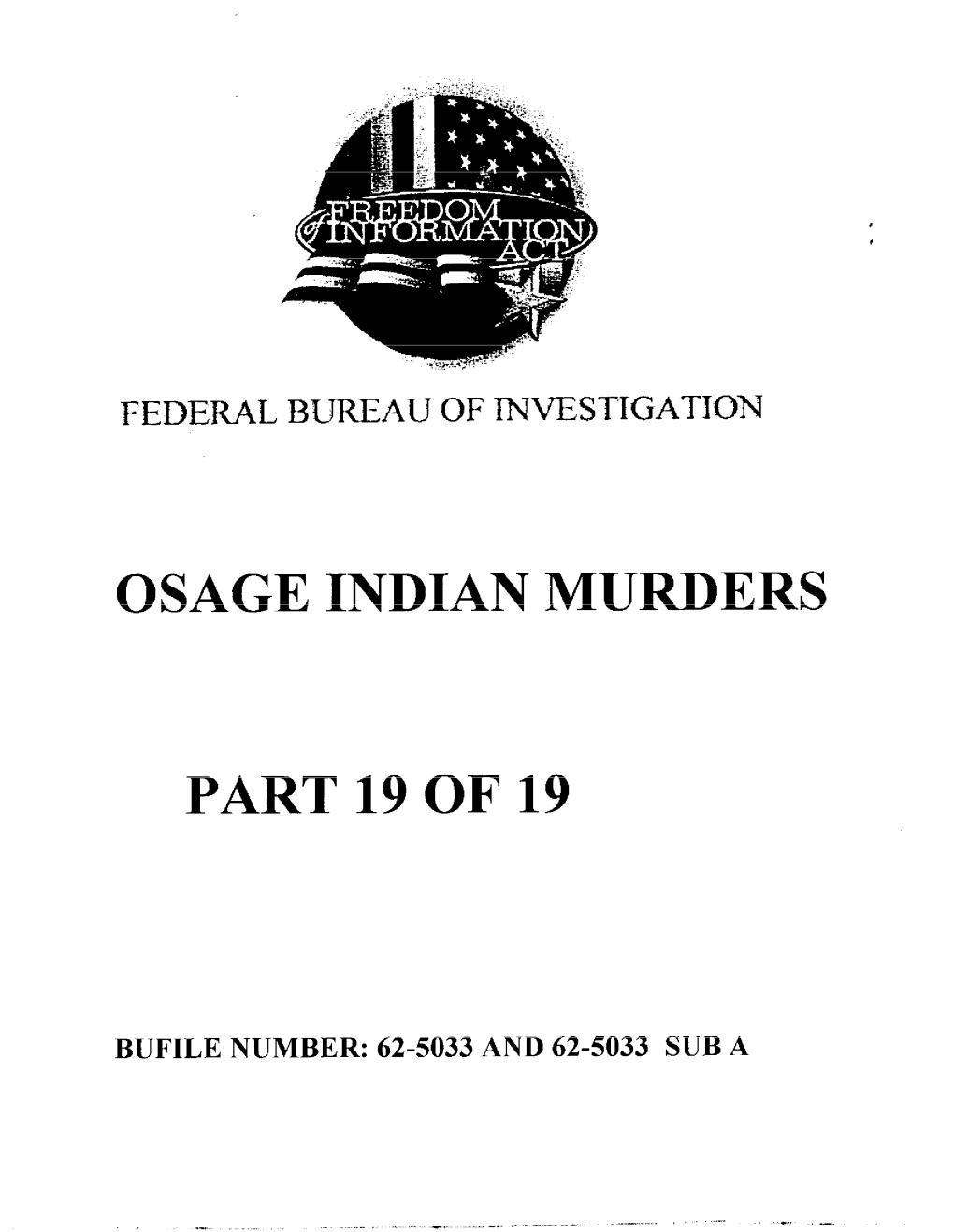 Osage Indian Murders Part 62 of 65
