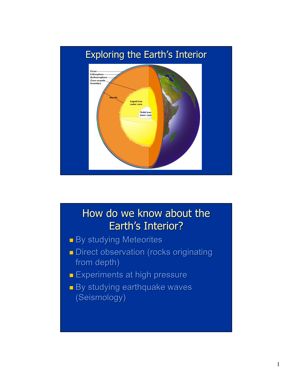 Earth S Interior