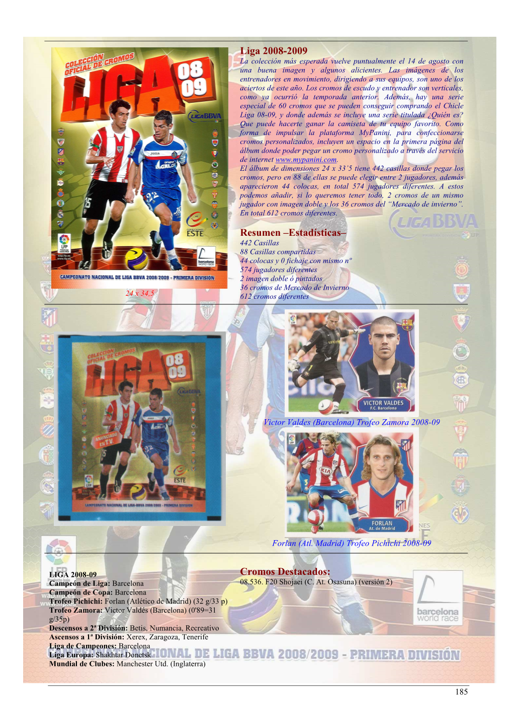 Liga 2008-2009 Resumen
