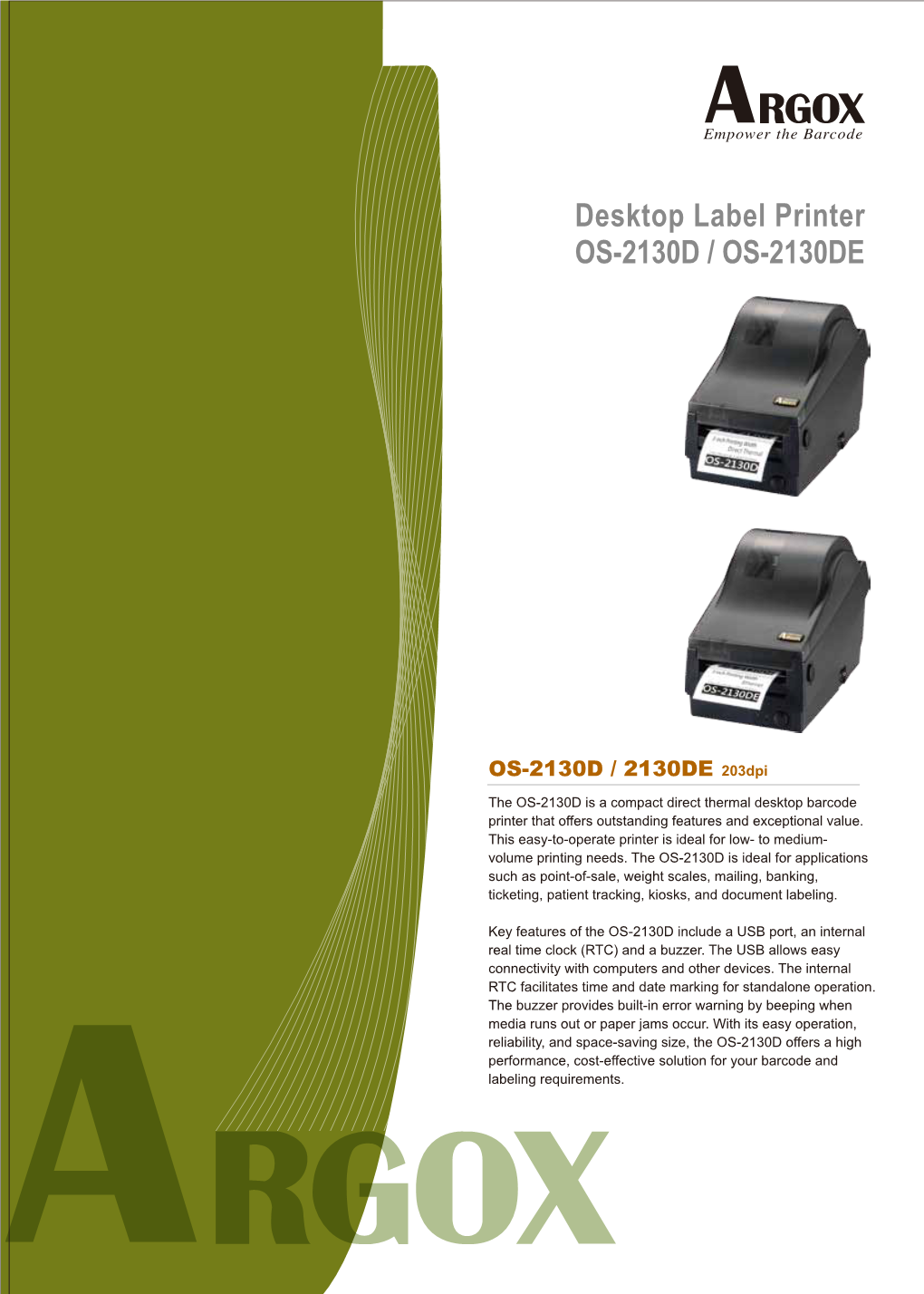 Desktop Label Printer OS-2130D / OS-2130DE