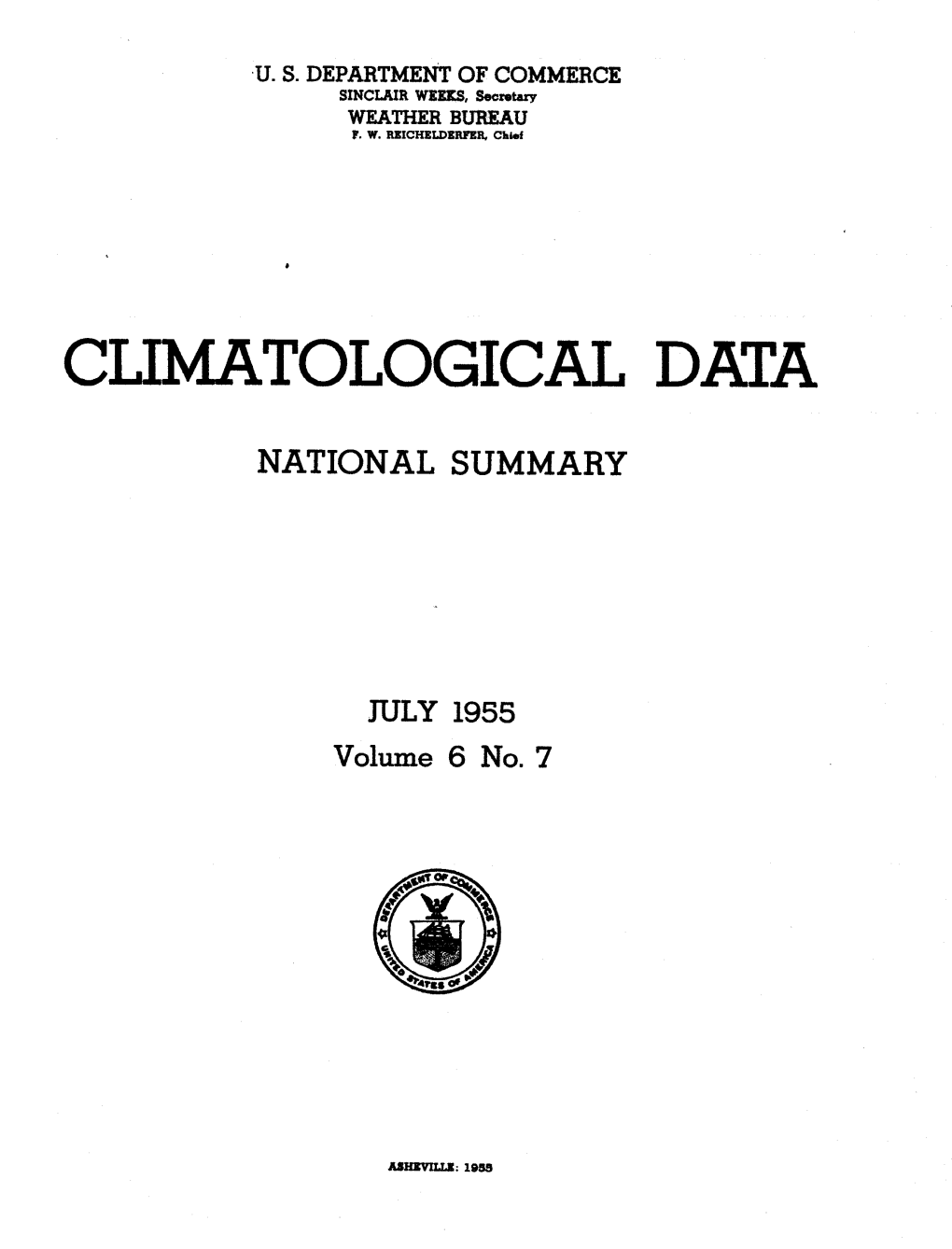 July 1955 Climatological Data National Summary