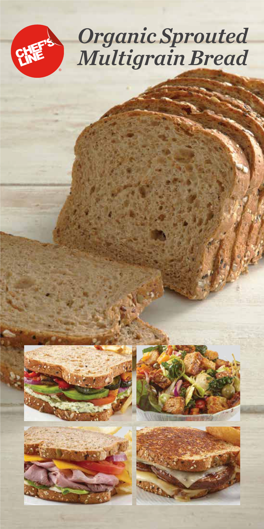 Organic Sprouted Multigrain Bread Chef’S Line® Organic Sprouted Multigrain Bread