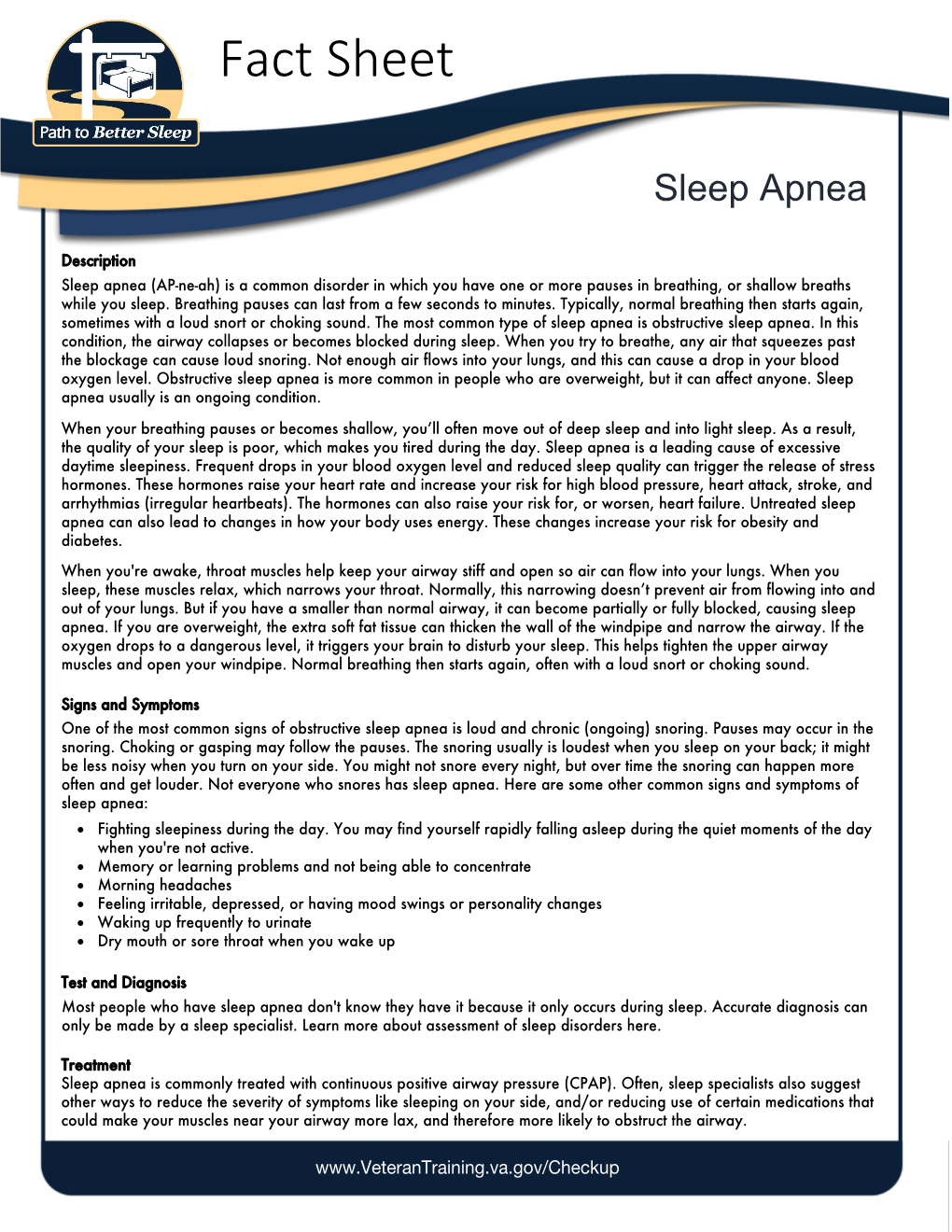 Sleep Apnea Fact Sheet