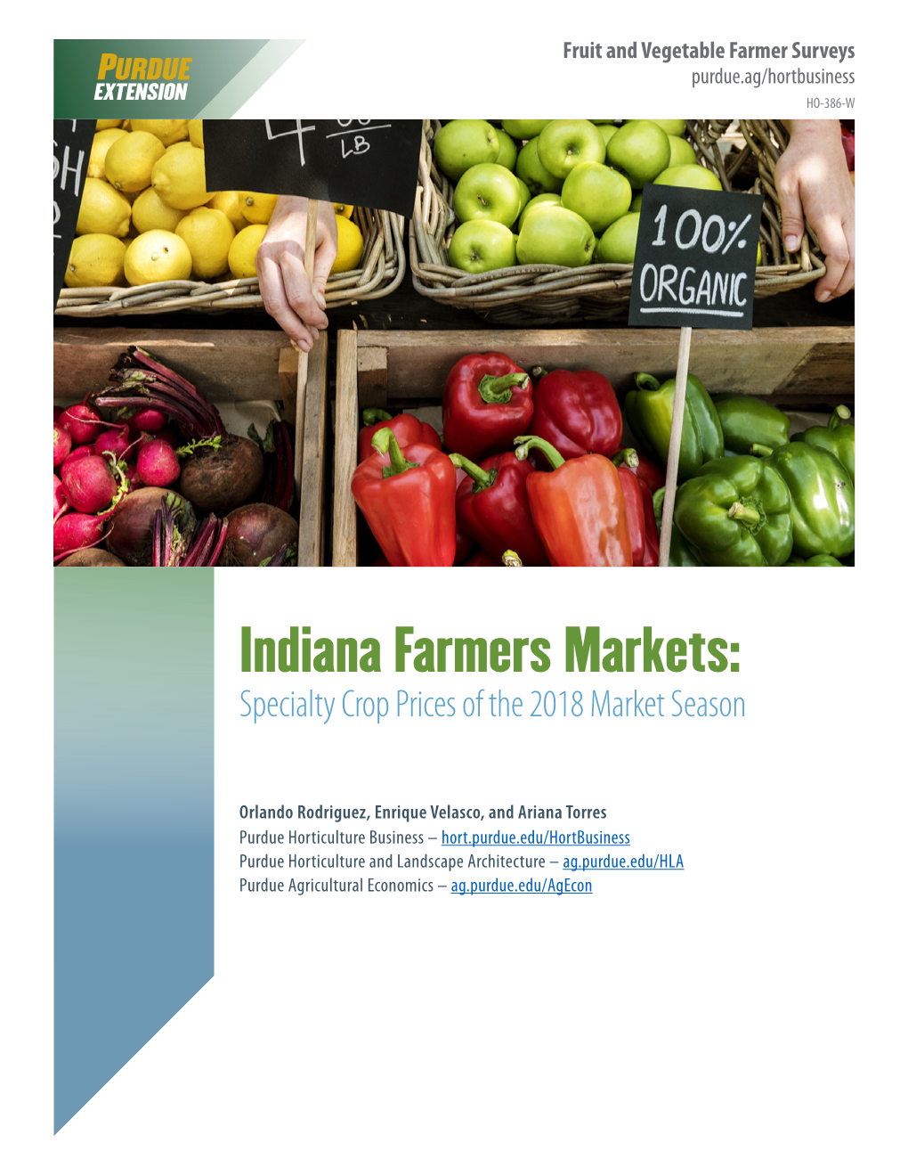 Indiana Farmers Markets: Specialty Crop Prices of the 2018 Market Season