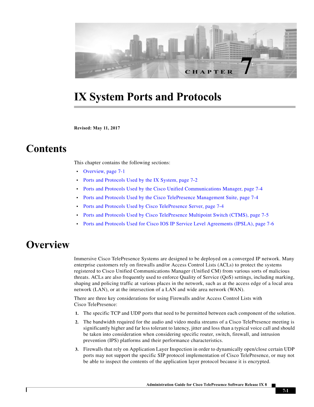 IX System Ports and Protocols