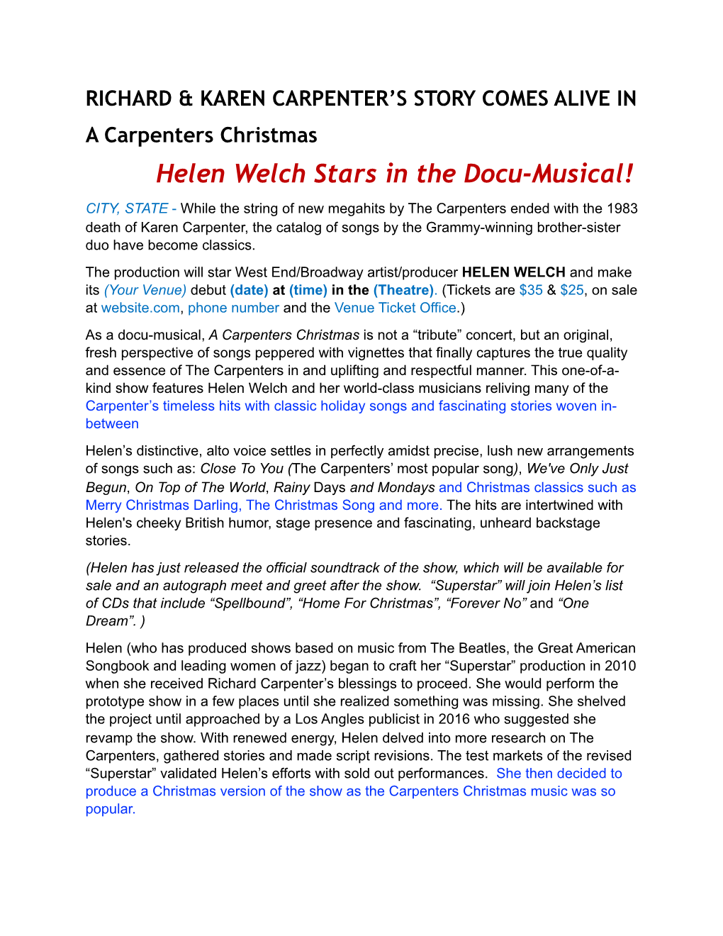 Carpenterschristmasfull Pressrelease