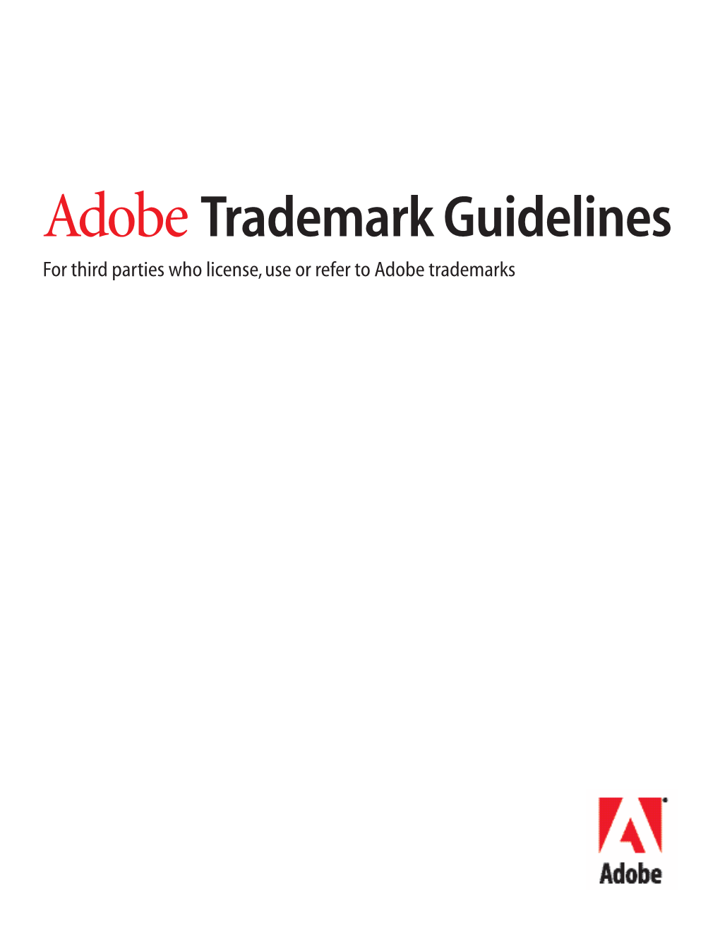 Adobetrademark Guidelines