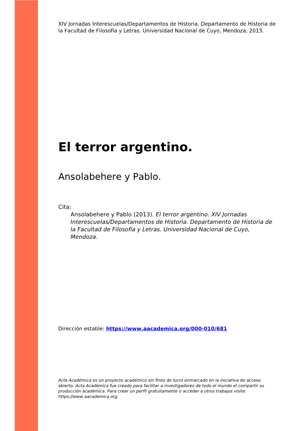 El Terror Argentino