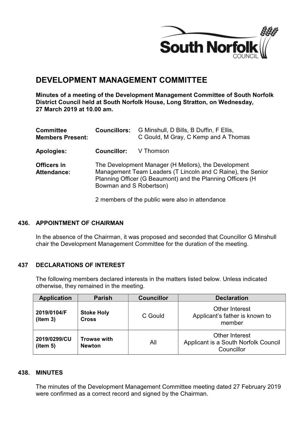 Development Management Committee