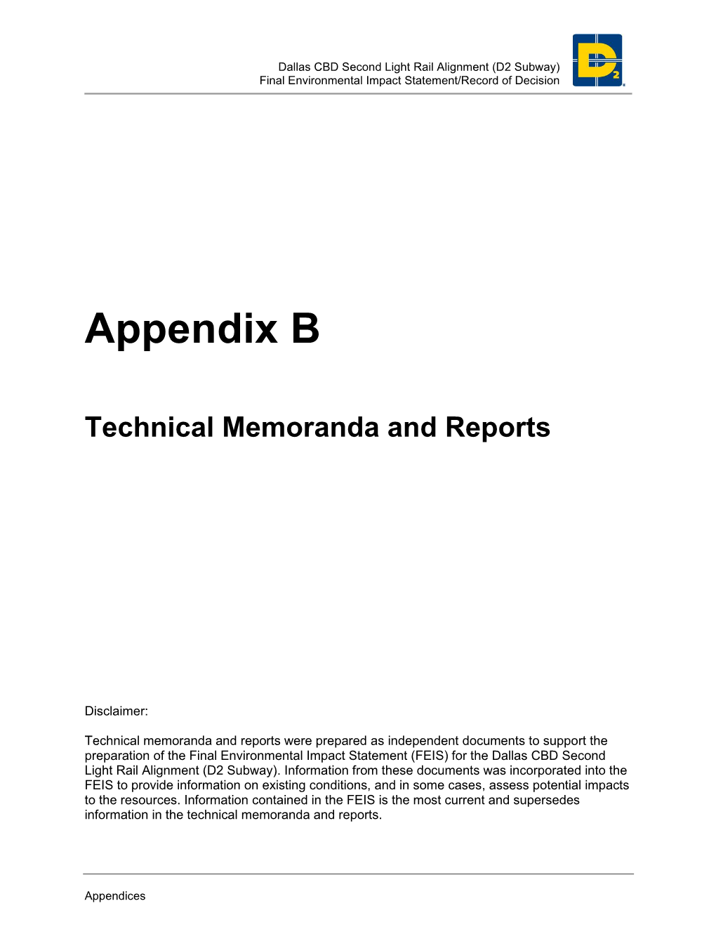 B-12 Biological Resources Existing Conditions Technical Memorandum