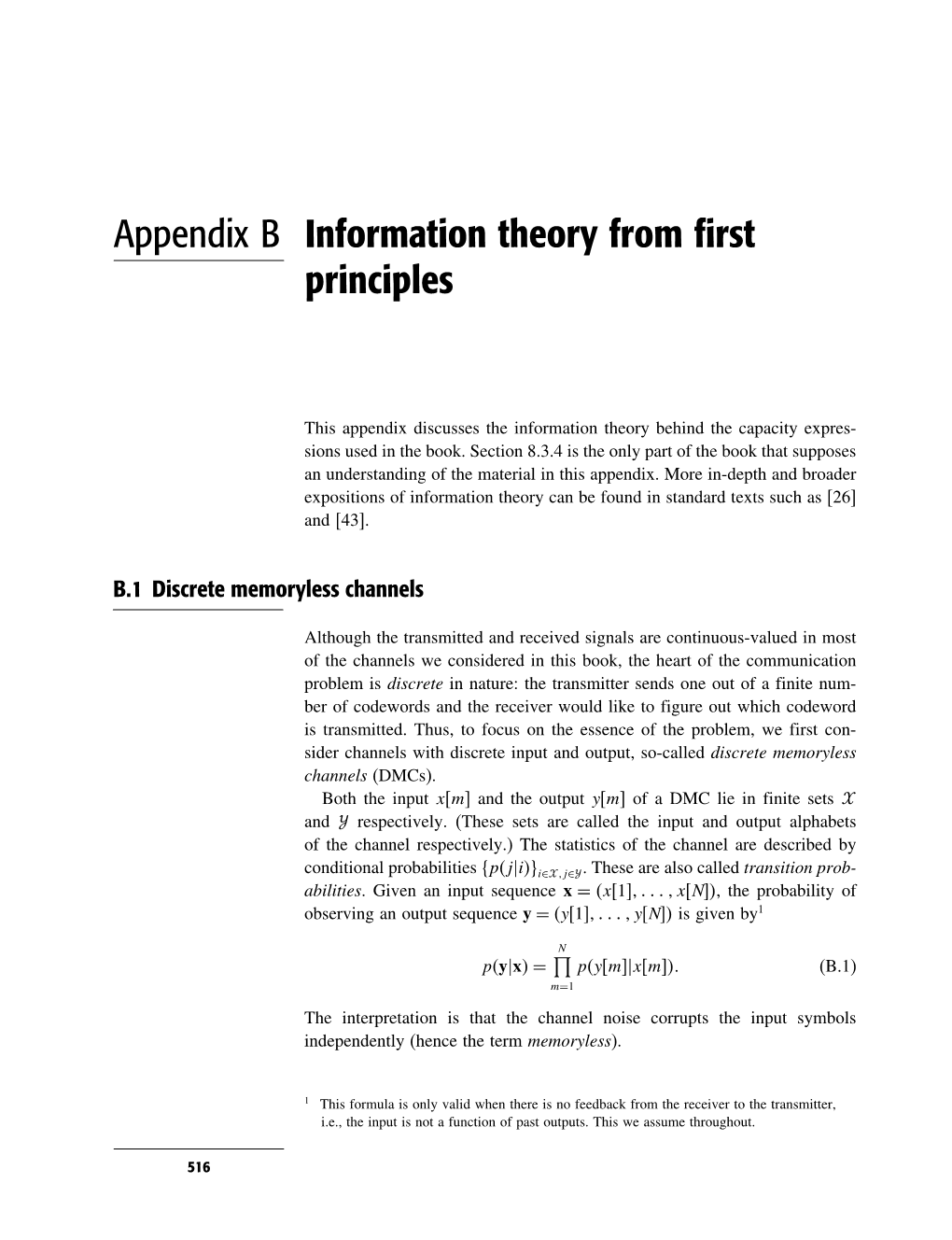 Appendix B Information Theory from First Principles