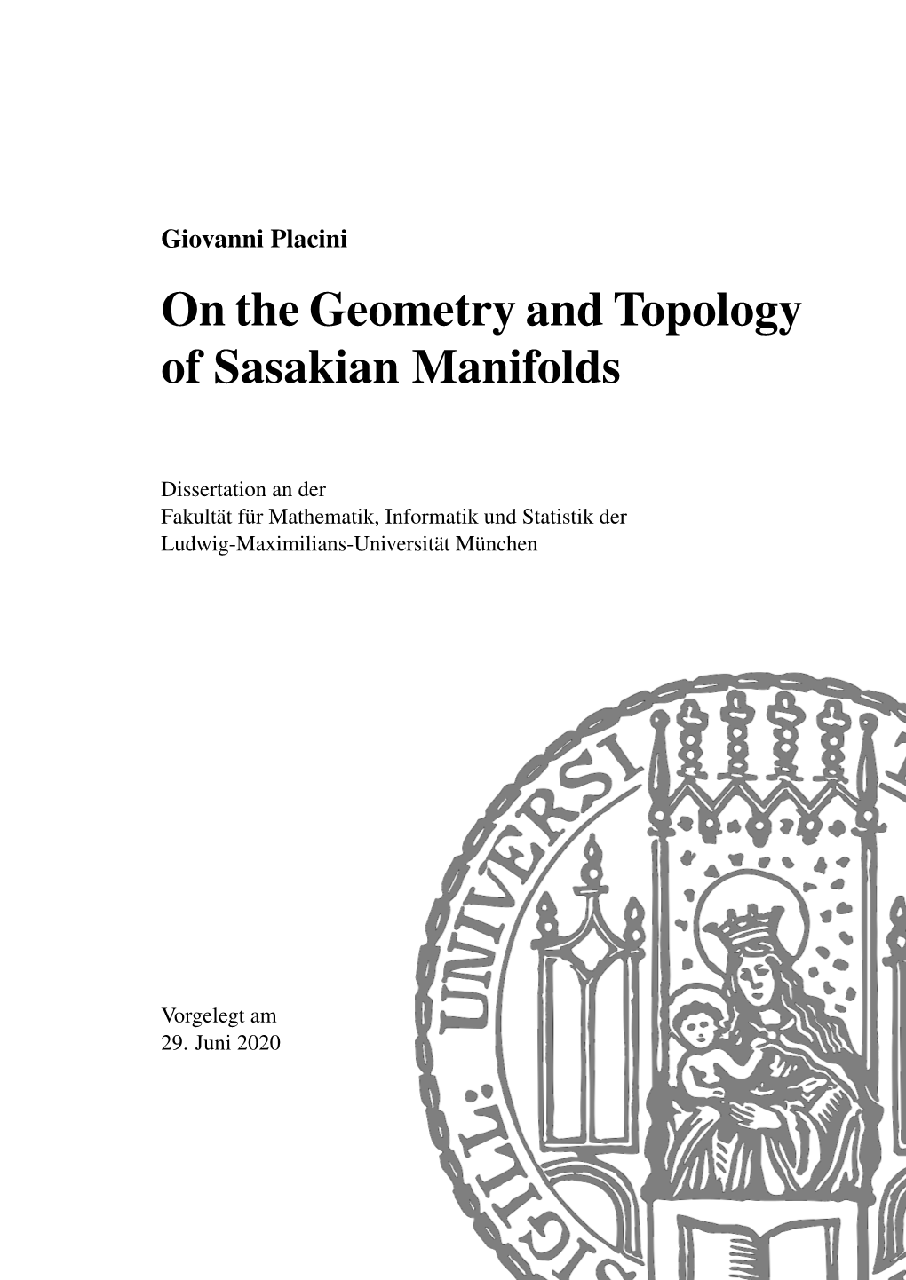 On the Geometry and Topology of Sasakian Manifolds