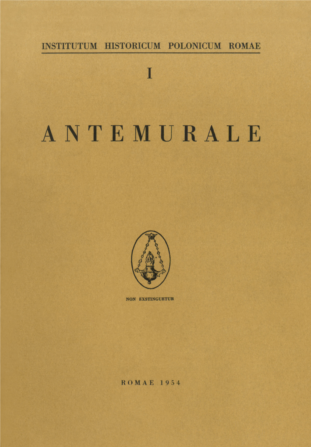 Antemurale, I, 1954