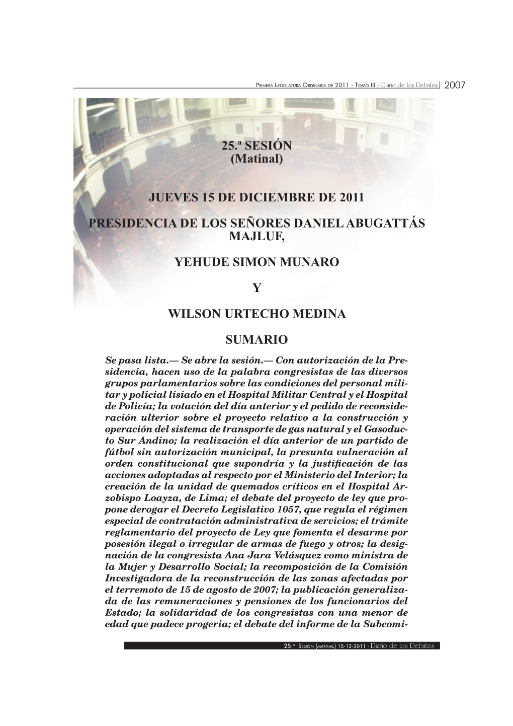 Diario De Los Debates- Sesión Del Pleno