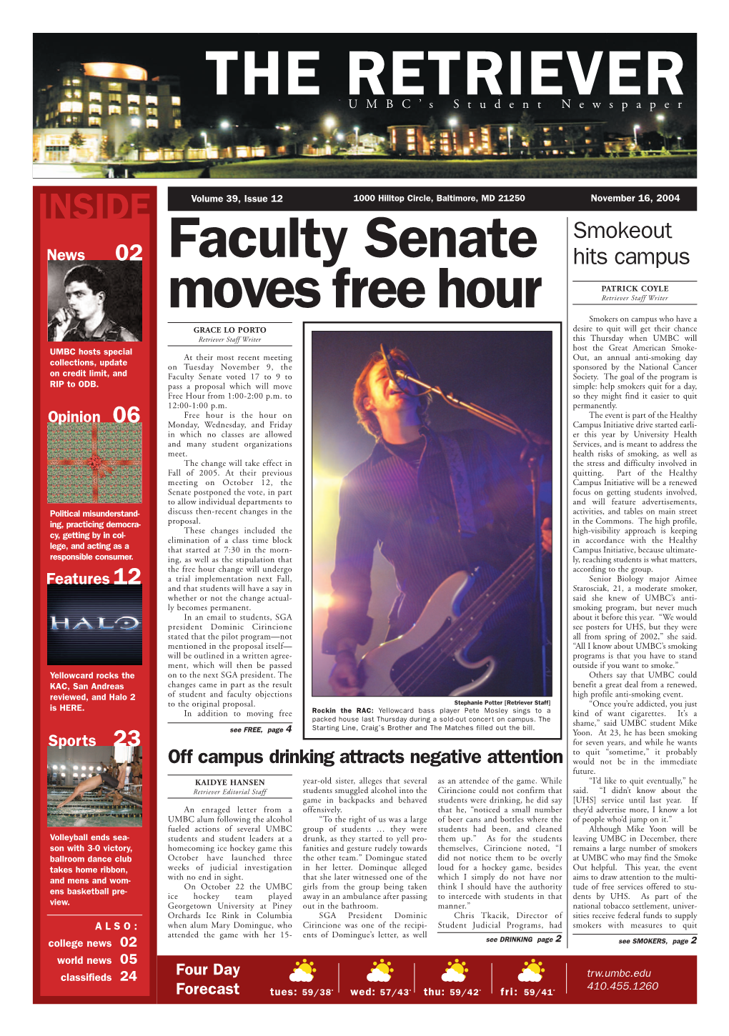 Faculty Senate Moves Free Hour