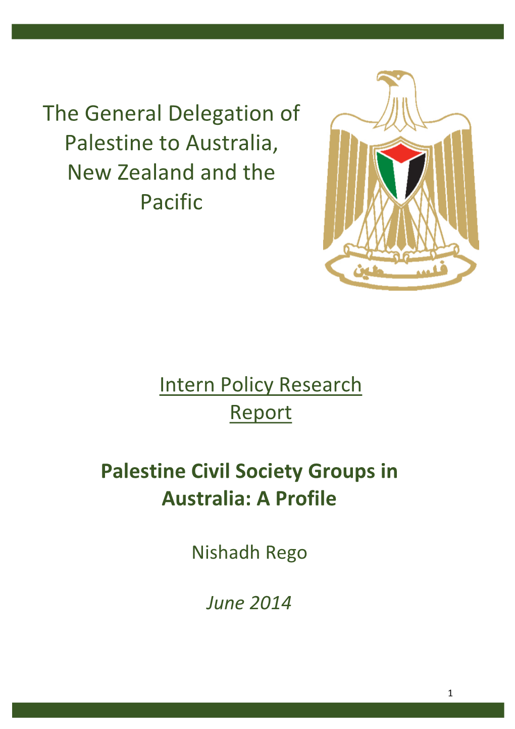 Palestine Civil Society Groups in Australia: a Profile